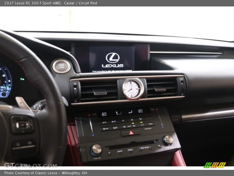 Caviar / Circuit Red 2017 Lexus RC 300 F Sport AWD