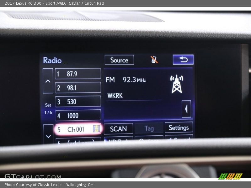 Caviar / Circuit Red 2017 Lexus RC 300 F Sport AWD