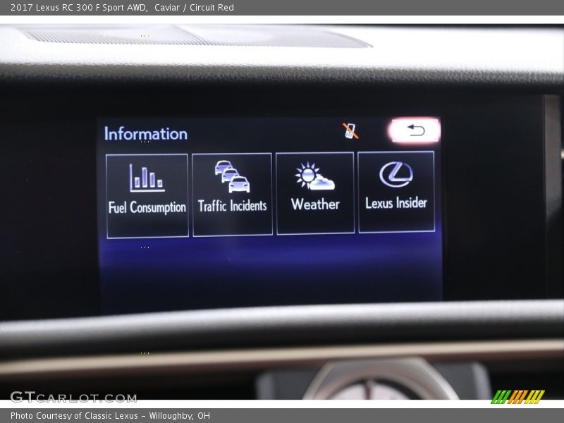 Caviar / Circuit Red 2017 Lexus RC 300 F Sport AWD