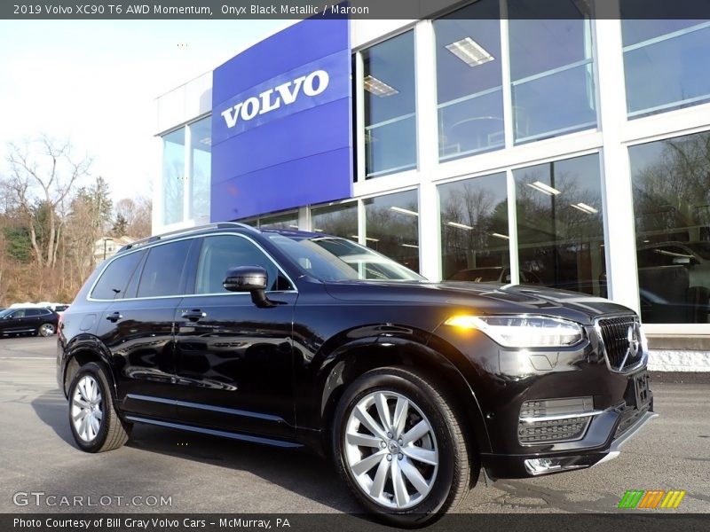 Onyx Black Metallic / Maroon 2019 Volvo XC90 T6 AWD Momentum