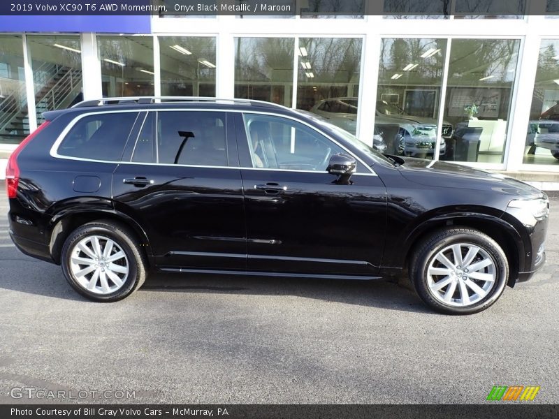 Onyx Black Metallic / Maroon 2019 Volvo XC90 T6 AWD Momentum