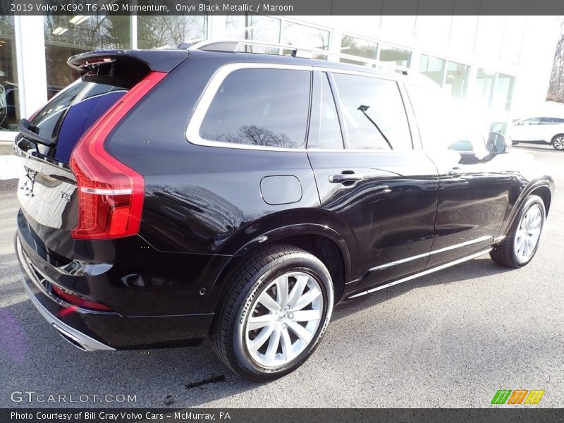 Onyx Black Metallic / Maroon 2019 Volvo XC90 T6 AWD Momentum