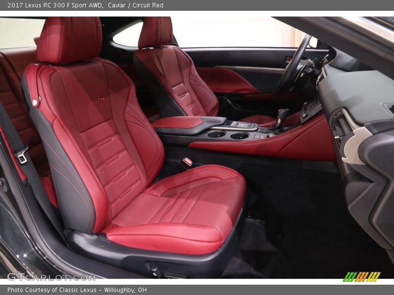Caviar / Circuit Red 2017 Lexus RC 300 F Sport AWD