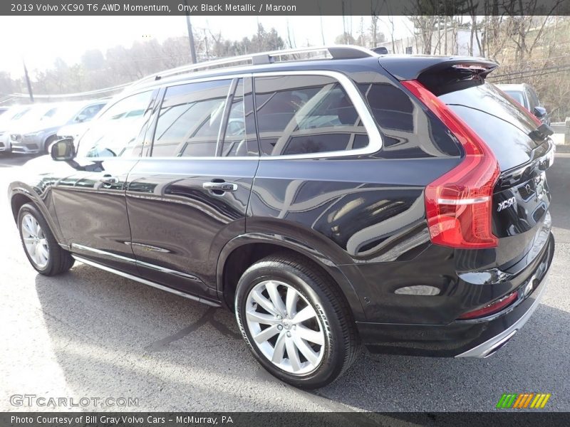 Onyx Black Metallic / Maroon 2019 Volvo XC90 T6 AWD Momentum