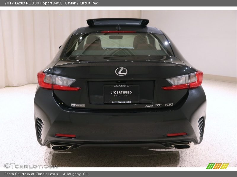 Caviar / Circuit Red 2017 Lexus RC 300 F Sport AWD