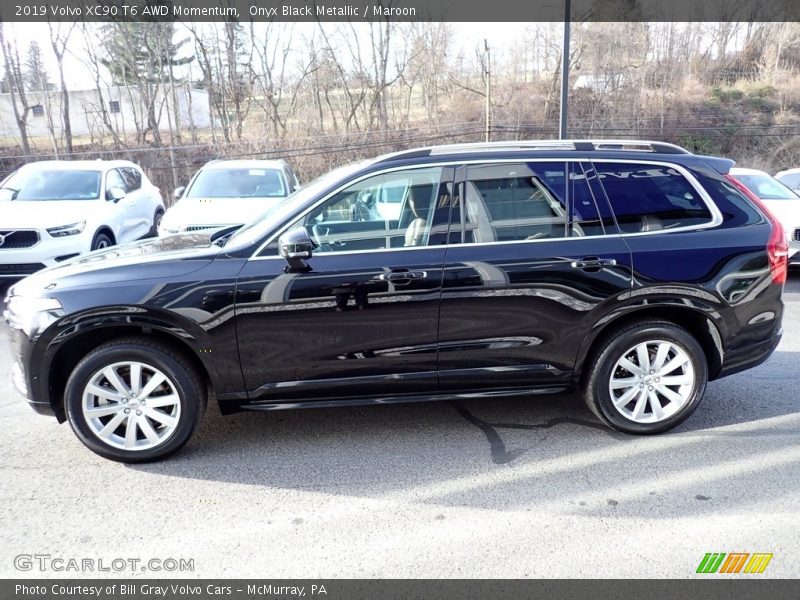 Onyx Black Metallic / Maroon 2019 Volvo XC90 T6 AWD Momentum