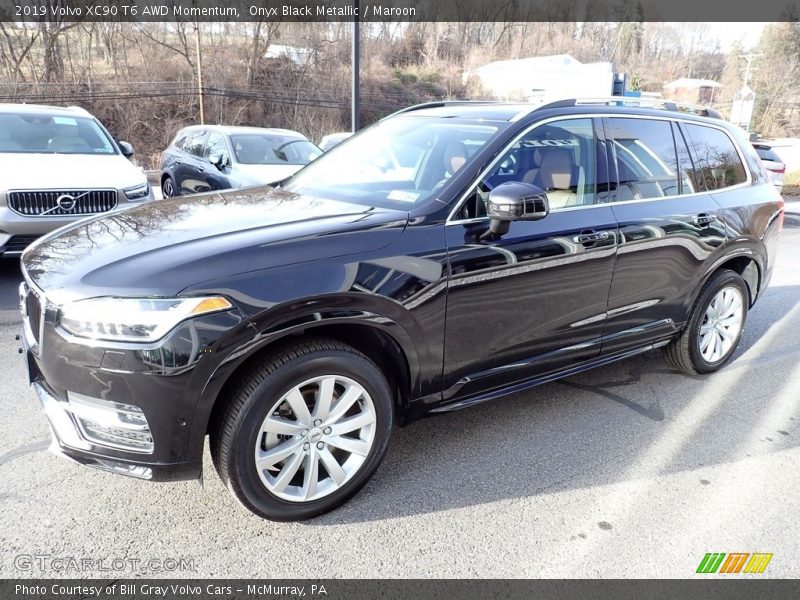 Onyx Black Metallic / Maroon 2019 Volvo XC90 T6 AWD Momentum