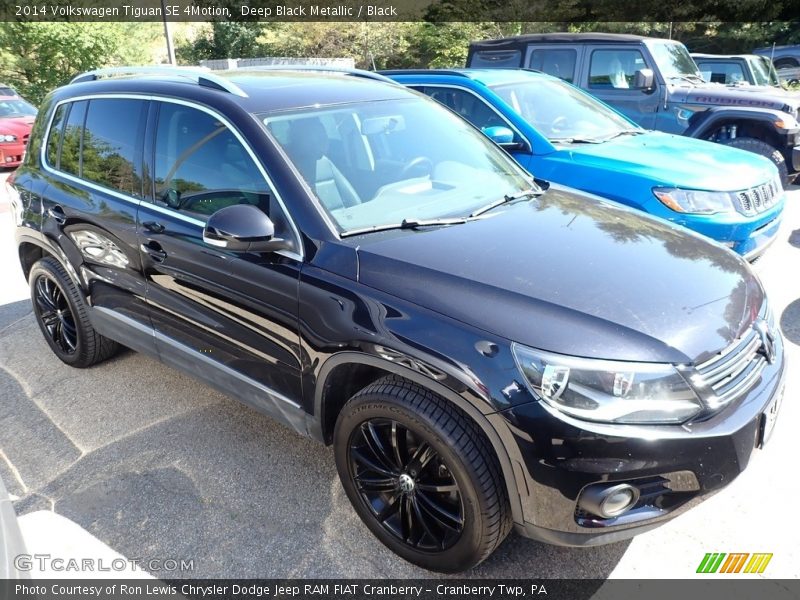 Deep Black Metallic / Black 2014 Volkswagen Tiguan SE 4Motion