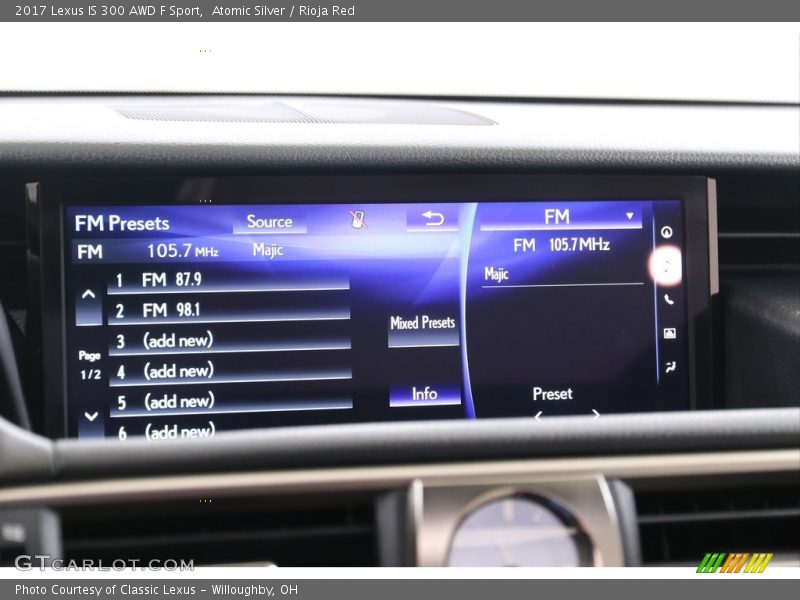 Atomic Silver / Rioja Red 2017 Lexus IS 300 AWD F Sport