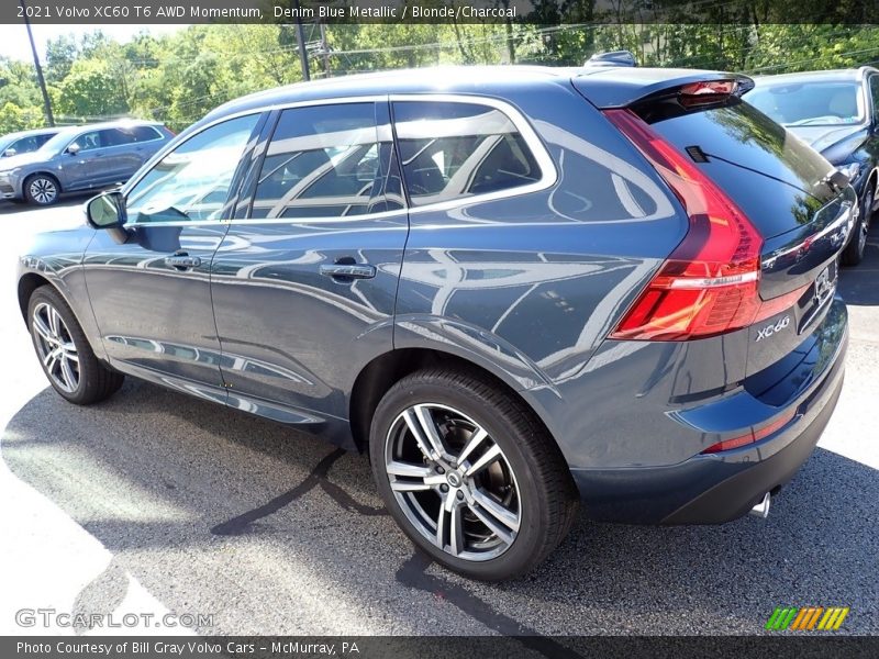 Denim Blue Metallic / Blonde/Charcoal 2021 Volvo XC60 T6 AWD Momentum