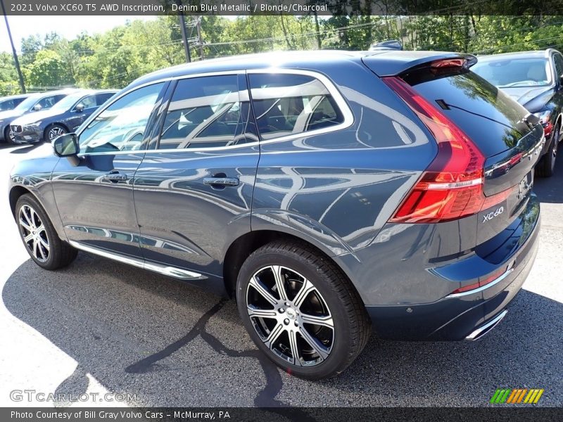 Denim Blue Metallic / Blonde/Charcoal 2021 Volvo XC60 T5 AWD Inscription