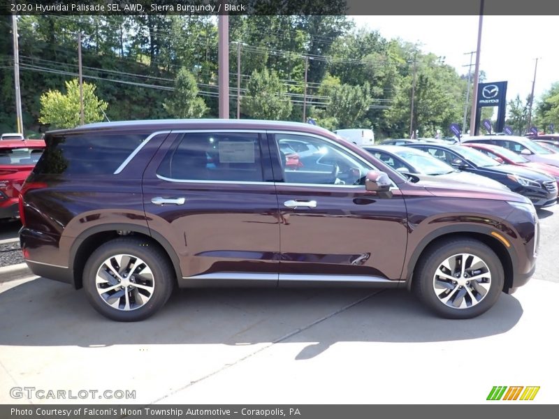 Sierra Burgundy / Black 2020 Hyundai Palisade SEL AWD