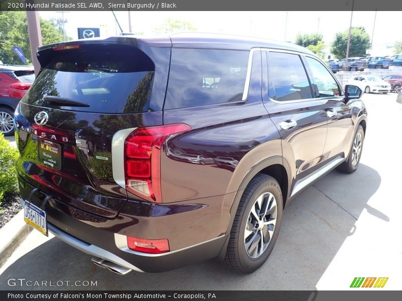 Sierra Burgundy / Black 2020 Hyundai Palisade SEL AWD