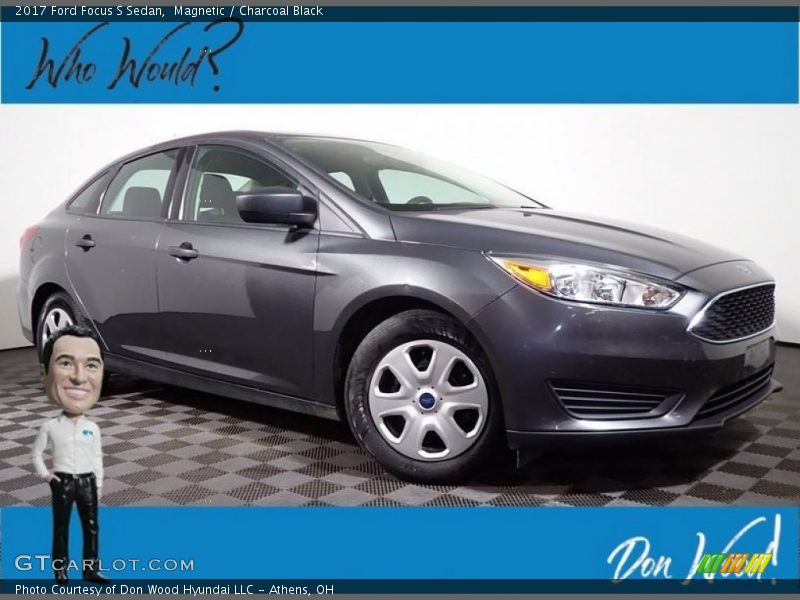Magnetic / Charcoal Black 2017 Ford Focus S Sedan