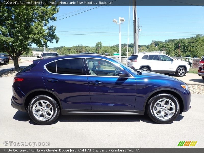 Montecarlo Blue Metallic / Black/Ice 2020 Alfa Romeo Stelvio Sport AWD