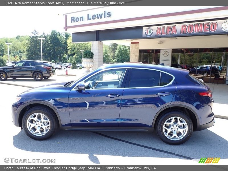 Montecarlo Blue Metallic / Black/Ice 2020 Alfa Romeo Stelvio Sport AWD