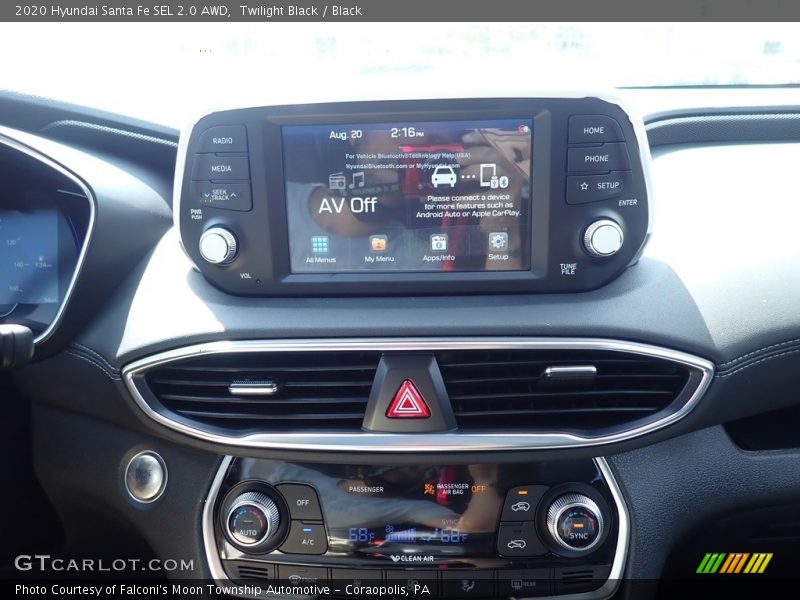 Twilight Black / Black 2020 Hyundai Santa Fe SEL 2.0 AWD