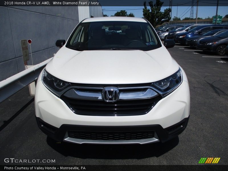 White Diamond Pearl / Ivory 2018 Honda CR-V LX AWD