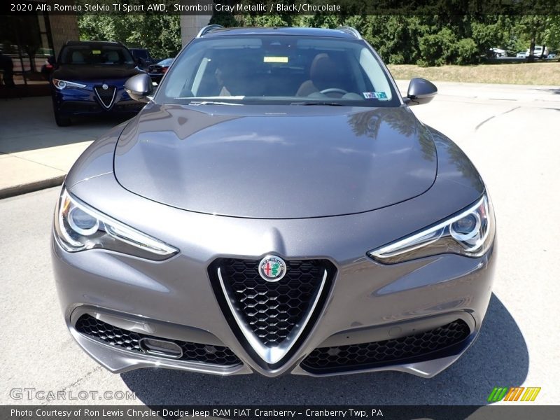 Stromboli Gray Metallic / Black/Chocolate 2020 Alfa Romeo Stelvio TI Sport AWD