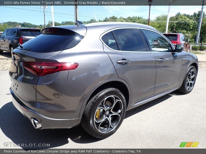 Stromboli Gray Metallic / Black/Chocolate 2020 Alfa Romeo Stelvio TI Sport AWD