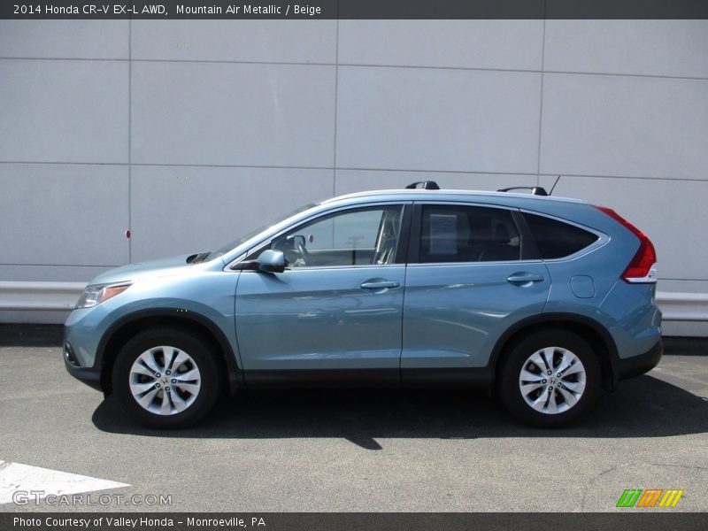 Mountain Air Metallic / Beige 2014 Honda CR-V EX-L AWD