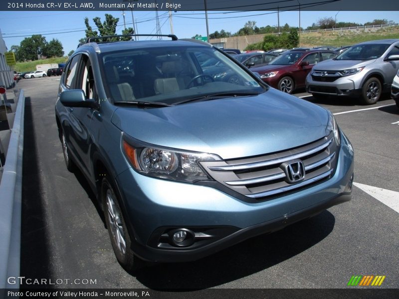 Mountain Air Metallic / Beige 2014 Honda CR-V EX-L AWD