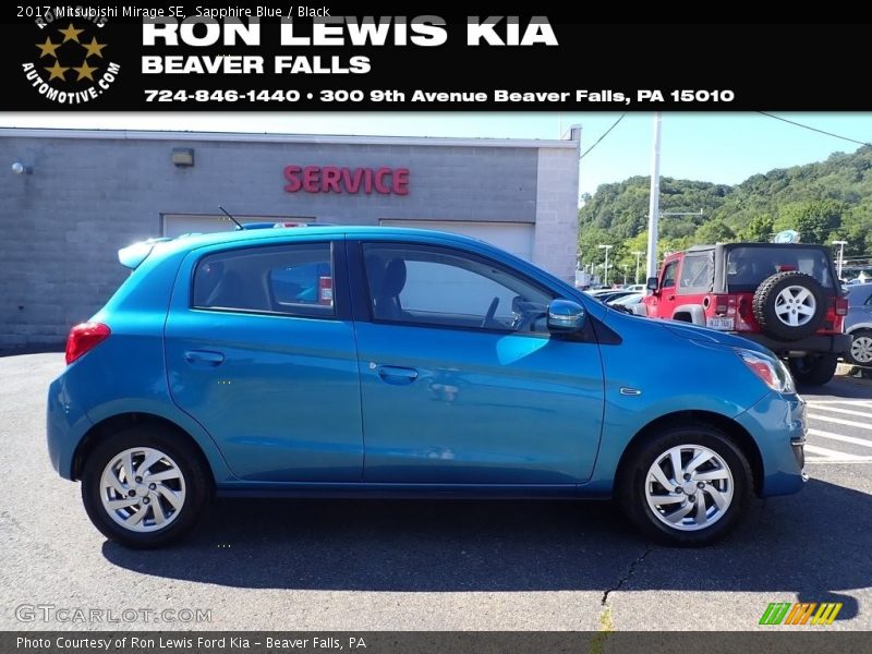 Sapphire Blue / Black 2017 Mitsubishi Mirage SE