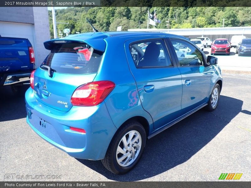 Sapphire Blue / Black 2017 Mitsubishi Mirage SE