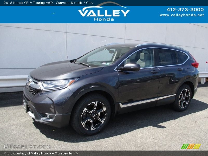Gunmetal Metallic / Gray 2018 Honda CR-V Touring AWD