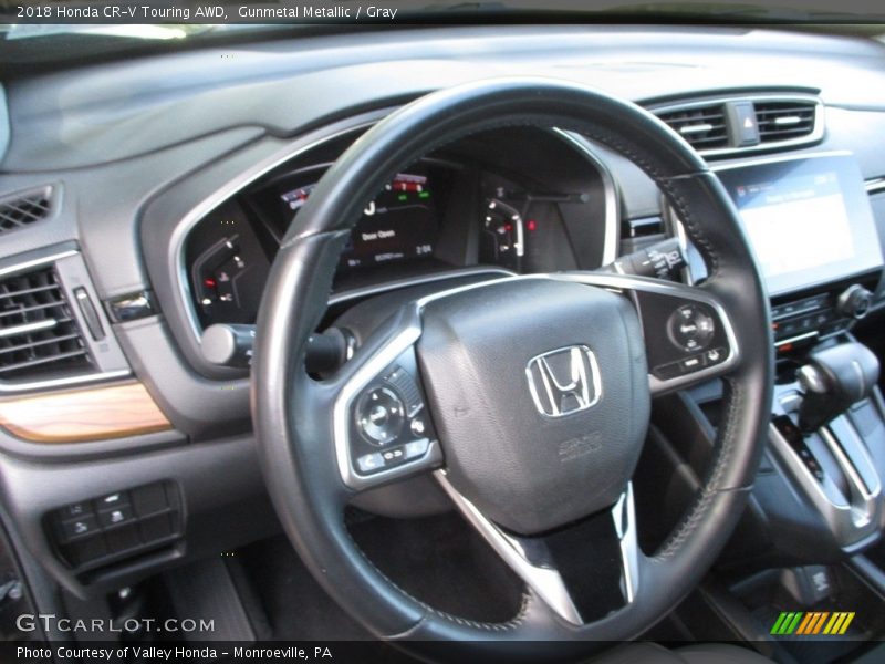 Gunmetal Metallic / Gray 2018 Honda CR-V Touring AWD