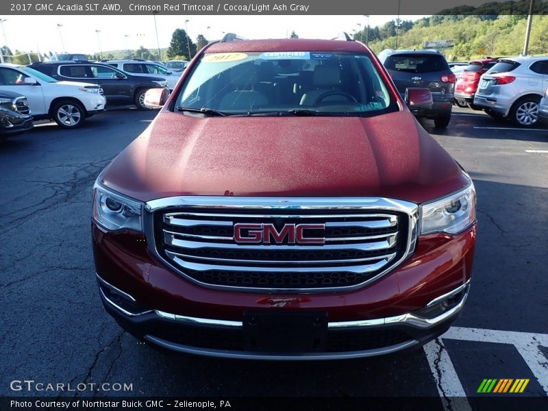 Crimson Red Tintcoat / Cocoa/Light Ash Gray 2017 GMC Acadia SLT AWD
