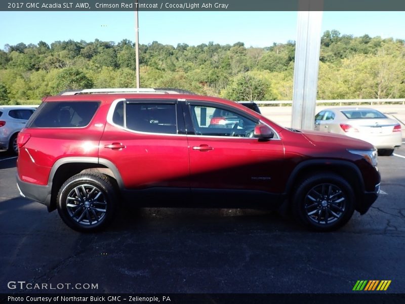 Crimson Red Tintcoat / Cocoa/Light Ash Gray 2017 GMC Acadia SLT AWD