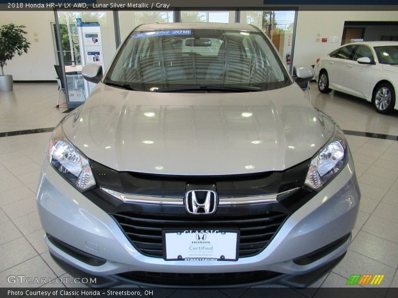 Lunar Silver Metallic / Gray 2018 Honda HR-V LX AWD