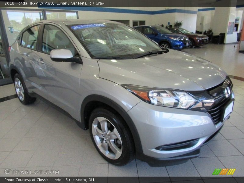 Lunar Silver Metallic / Gray 2018 Honda HR-V LX AWD