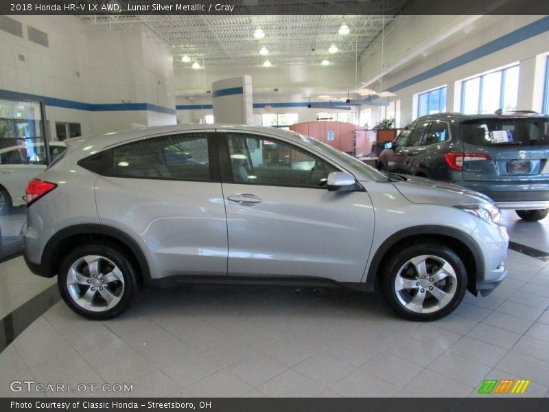 Lunar Silver Metallic / Gray 2018 Honda HR-V LX AWD