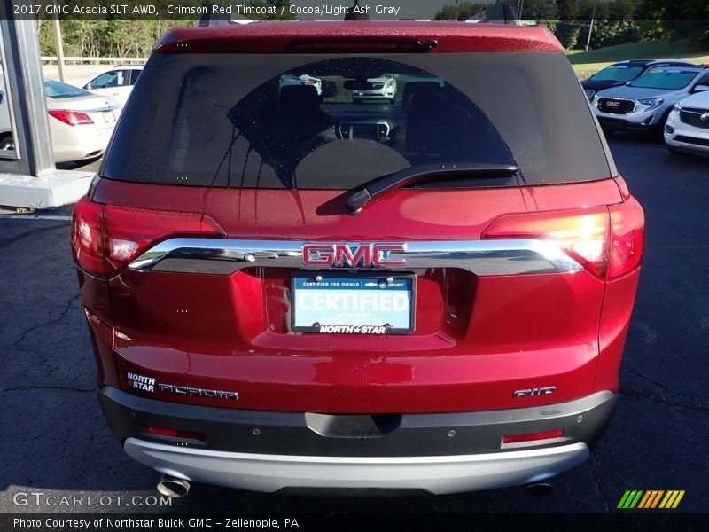 Crimson Red Tintcoat / Cocoa/Light Ash Gray 2017 GMC Acadia SLT AWD