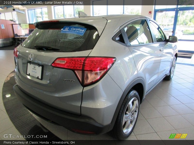 Lunar Silver Metallic / Gray 2018 Honda HR-V LX AWD