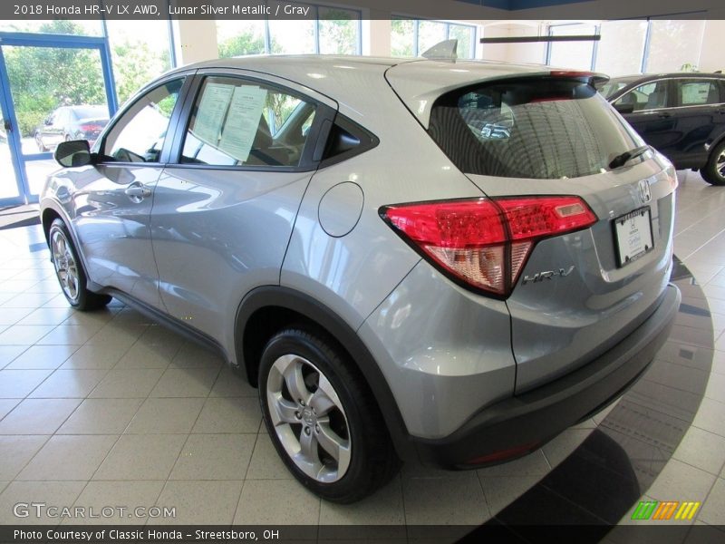 Lunar Silver Metallic / Gray 2018 Honda HR-V LX AWD