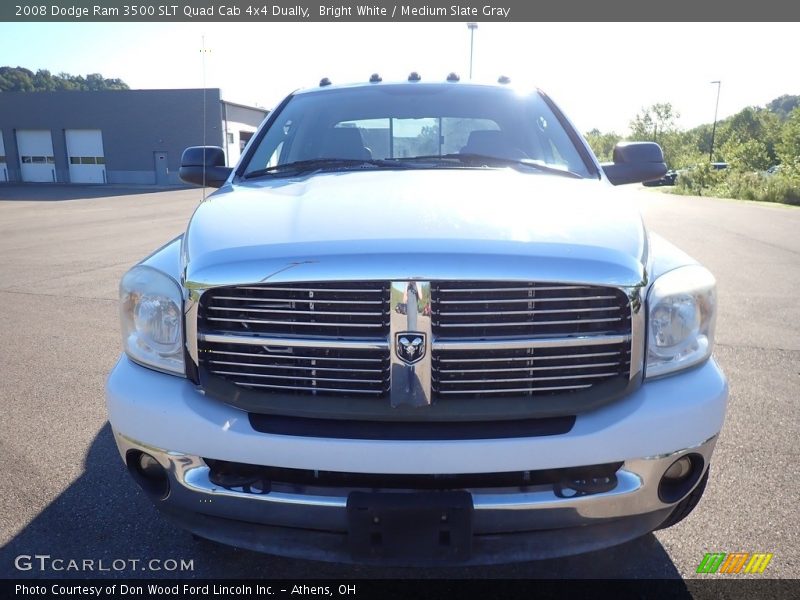 Bright White / Medium Slate Gray 2008 Dodge Ram 3500 SLT Quad Cab 4x4 Dually