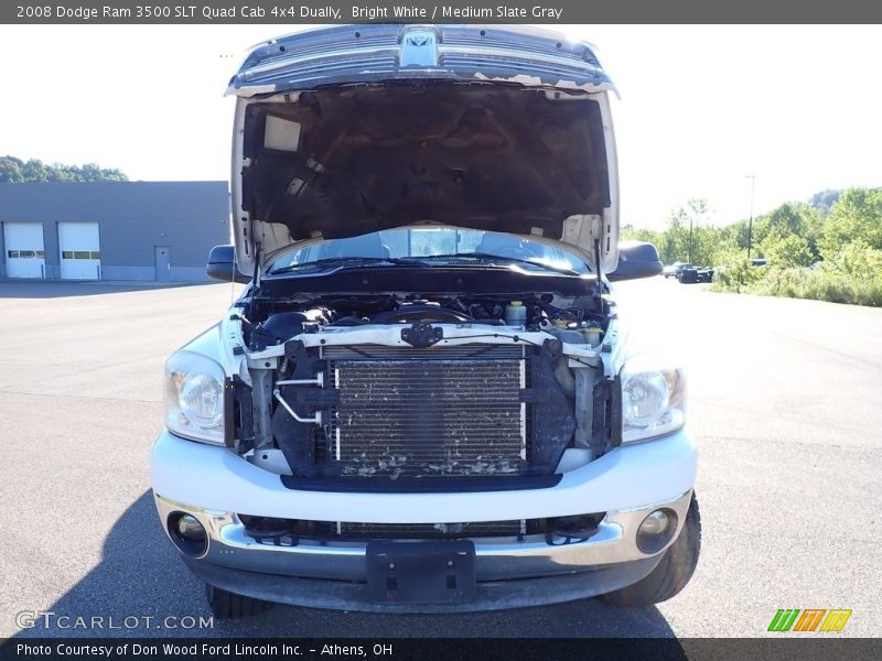 Bright White / Medium Slate Gray 2008 Dodge Ram 3500 SLT Quad Cab 4x4 Dually