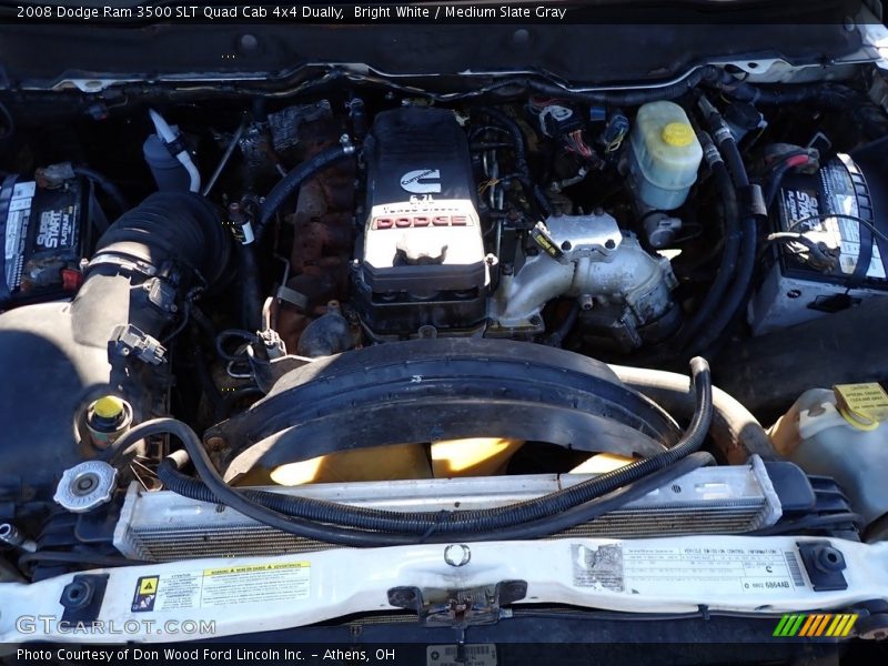 Bright White / Medium Slate Gray 2008 Dodge Ram 3500 SLT Quad Cab 4x4 Dually