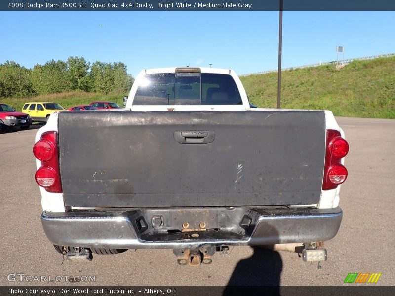 Bright White / Medium Slate Gray 2008 Dodge Ram 3500 SLT Quad Cab 4x4 Dually