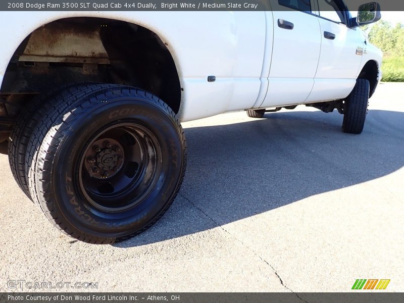Bright White / Medium Slate Gray 2008 Dodge Ram 3500 SLT Quad Cab 4x4 Dually