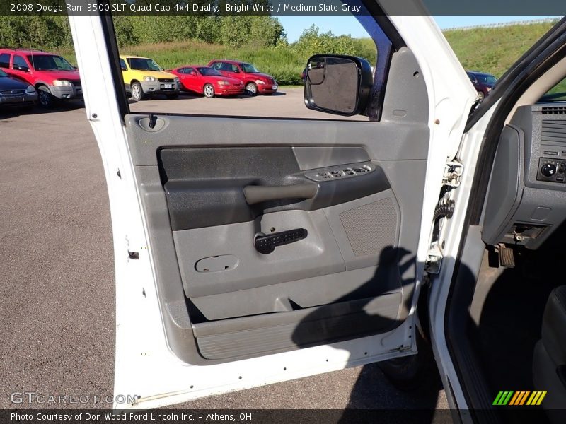 Bright White / Medium Slate Gray 2008 Dodge Ram 3500 SLT Quad Cab 4x4 Dually