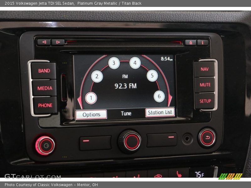 Controls of 2015 Jetta TDI SEL Sedan