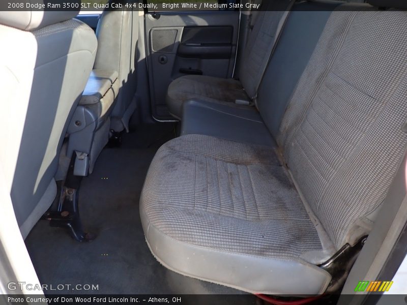 Bright White / Medium Slate Gray 2008 Dodge Ram 3500 SLT Quad Cab 4x4 Dually