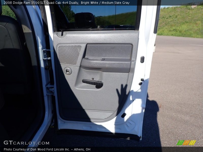 Bright White / Medium Slate Gray 2008 Dodge Ram 3500 SLT Quad Cab 4x4 Dually