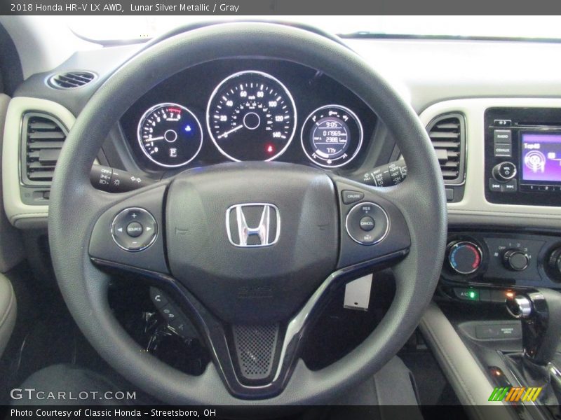 Lunar Silver Metallic / Gray 2018 Honda HR-V LX AWD