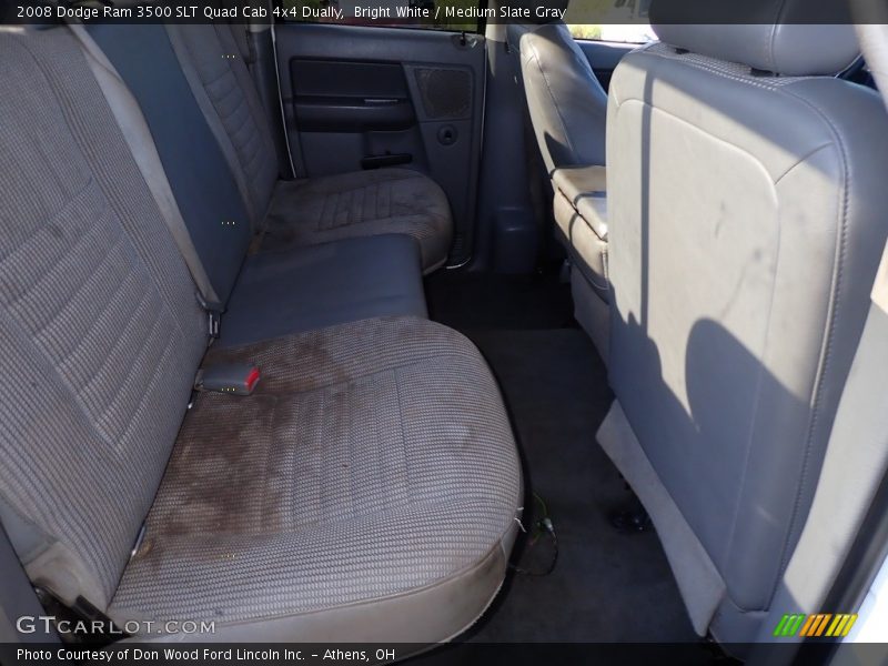 Bright White / Medium Slate Gray 2008 Dodge Ram 3500 SLT Quad Cab 4x4 Dually