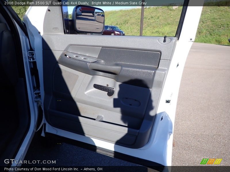 Bright White / Medium Slate Gray 2008 Dodge Ram 3500 SLT Quad Cab 4x4 Dually